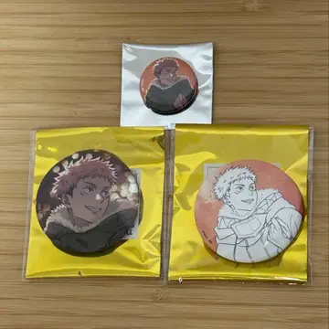 주술회전 x 말큐브 콜라보 이타도리 유지 등신 캔뱃지 전3종 컴프