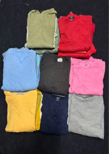 미국 빈티지 의류 무지 맨투맨 세트