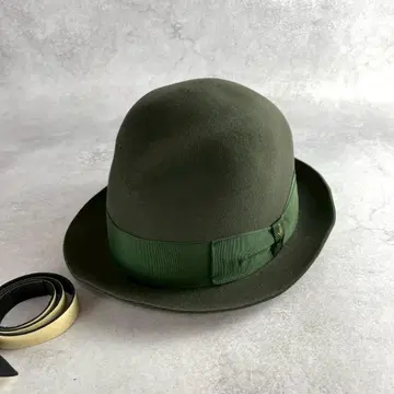 새상품급 볼사리노 알레산드리아 퍼 펠트햇 스몰 브림 그린
