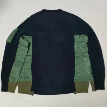 SACAI 21aw 맨투맨 네이비 2