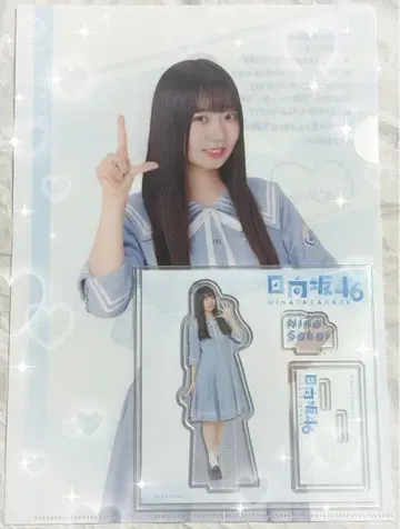 히나타자카46 복권 사카이 니이나 클리어 파일 아크릴 스탠드 2개 세트