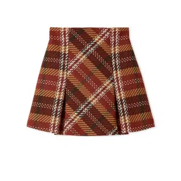 SNIDEL 스나이델 로빙 체크 미니 스커트 레드 0