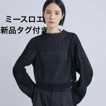 [택 포함 새상품] MIESROHE 플리츠 벌룬 슬리브 상의