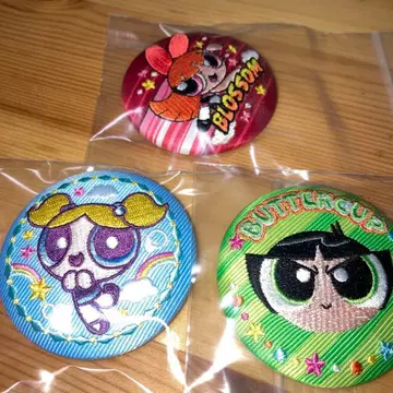 파워퍼프걸스 자수 캔뱃지 3개 세트