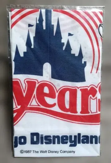 도쿄 디즈니랜드 5주년 손수건 쇼와 레트로 귀중 당시 물품