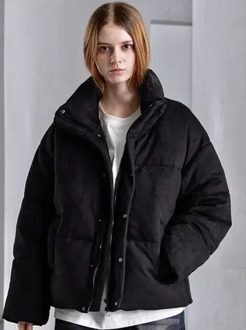 clel 볼륨 하이넥 숏 패딩 자켓 다운 S