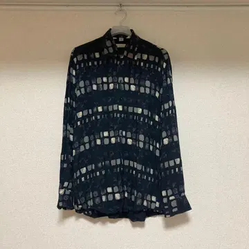 HAUPT 기하학 패턴 긴팔 셔츠 42-1/2