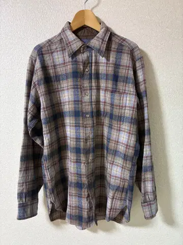 Pendleton 체크 무늬 긴팔 셔츠 울 M 사이즈