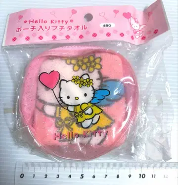 쁘띠 타월 파우치 세트 헬로키티 엔젤 헤이세이 레트로 산리오