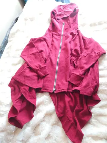 hazama 나부끼는 후드티 빨간색