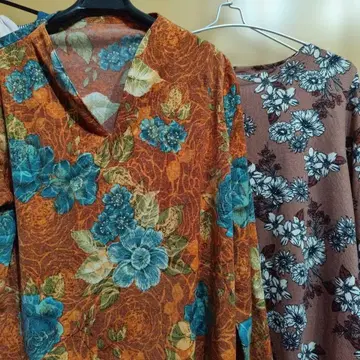 꽃무늬 긴팔 상의 세트 ML