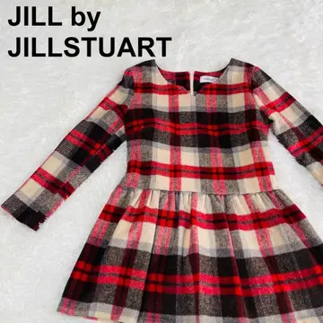 질 바이 질 스튜어트 체크 무늬 무릎 기장 원피스 울 (157)