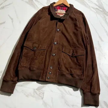 미사용급 BARACUTA 바라쿠타 스웨이드 드라이빙 블루종 2XL