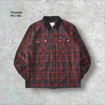 Wrangler 체크 셔츠 자켓 코듀로이 옷깃 플란넬 소재