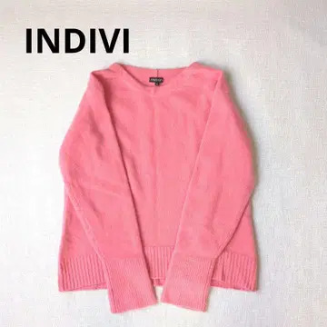 INDIVI 인디비 니트 스웨터 캐시미어 울 워셔블 핑크