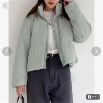 에피미에피미 스탠드 칼라 숏 파이버 다운 코트