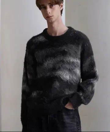 [ CLEL ] Alpaca Blend Shaggy Knit 그레이 계열