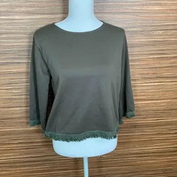 Chez toi 셰트와 니트 티셔츠 프리 사이즈 그린 레이온 긴팔