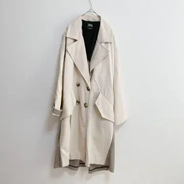 ZARA L 코트 롱 여성용 롱 코트 트렌치 긴팔