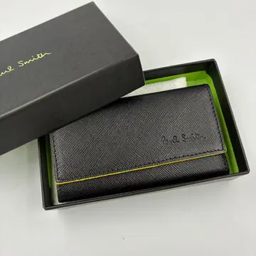 컨디션 최상 ] 폴스미스 키케이스 6연 블랙 가죽