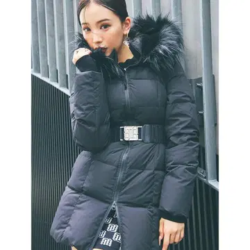 GYDA 로고 벨트 롱 다운