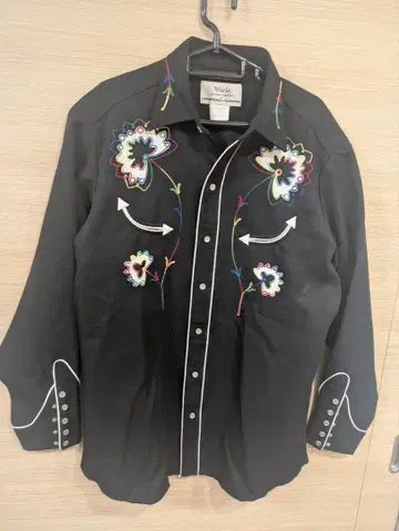 [컨디션 최상] Miele USA제 Vintage 자수 웨스턴 셔츠