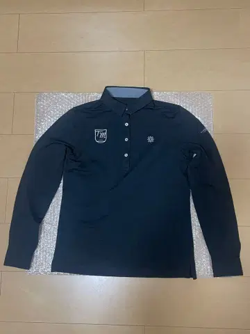 St Andrews 블랙 긴팔 피케 셔츠