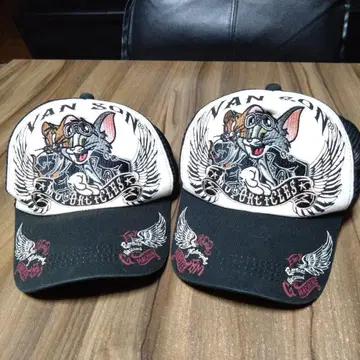 VAN SON 톰 제리 자수 트래커 캡 2개 세트