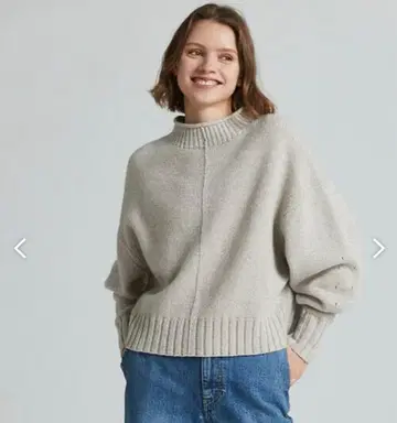 새상품급 MACPHEE 라무 캐시미어 빌드넥 풀오버