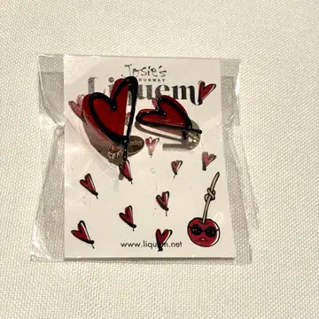 Liquem Josie's RUNWAY 콜라보 하트 귀찌 레드