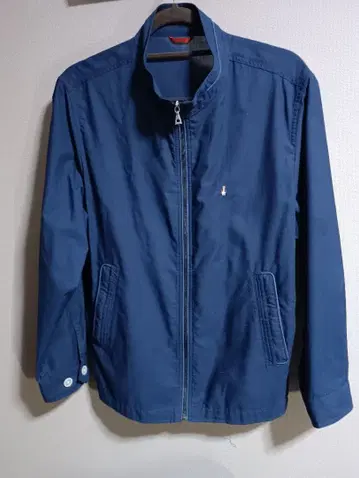 [ 허시파피 ] 스탠드 카라 집업 블루종 L 얇은 소재 네이비