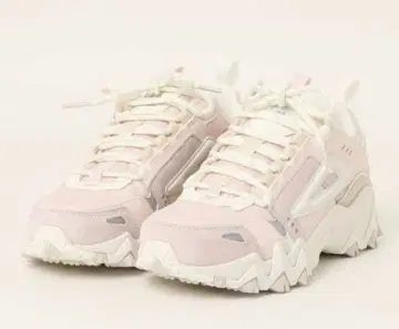 FILA 통굽 스니커즈 23.5cm 화이트 x 핑크 여성용