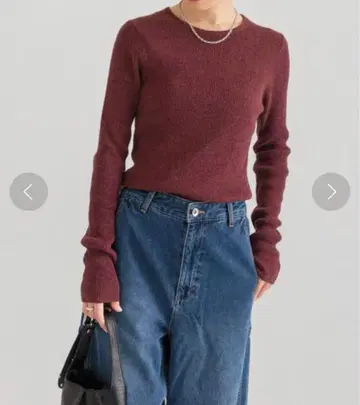 URBAN RESEARCH [ UR TECH ] 코튼 멜란지 크루넥 니트