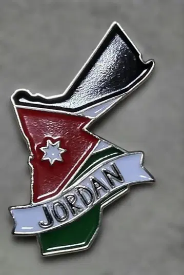 요르단 국기 핀 배지