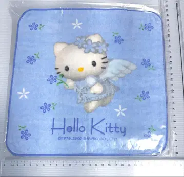 빅 사이즈 푸치 타월 엔젤 키티 헤이세이 레트로 산리오 천사 블루