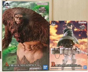 제일복권 진격의 거인 짐승의 거인 리바이 병장 피규어 2점 세트