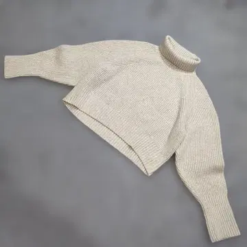 b2638 나이로 [ M ] 울 혼방 터틀넥 크롭 스웨터