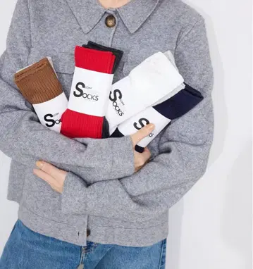 SLOBE IENA 리브 삭스 양말 2켤레 미사용