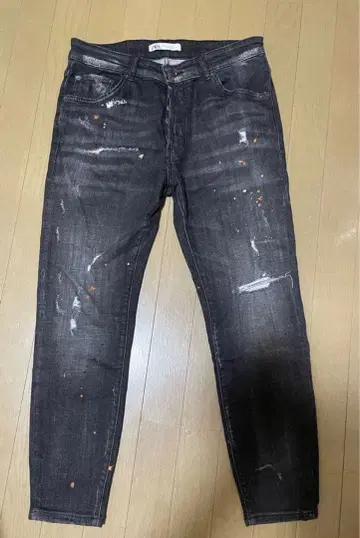 ZARA 데미지 가공 스키니 데님 팬츠