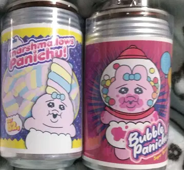 빤쮸토끼 산토리 콜라보 캔 스티커 키링