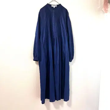 UNIQLO 이네스 코튼 핀턱 원피스 네이비 M 셔츠