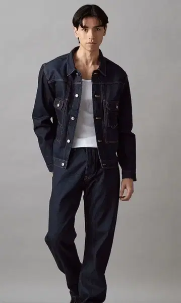 캘빈클라인 인디고 데님 자켓