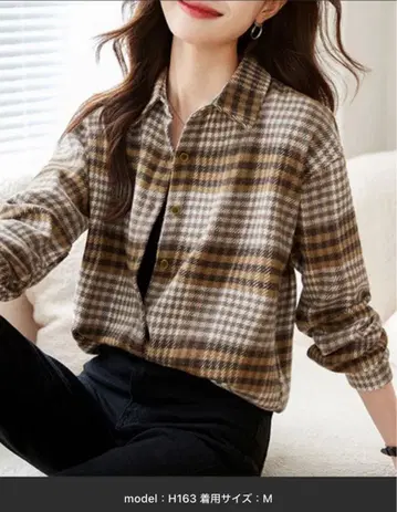 [ 새상품 SALE ] ONEP STAR 레귤러 카라 체크 무늬 셔츠