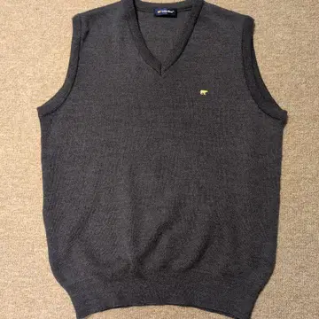 Golden Bear 다크 그레이 V넥 베스트 L
