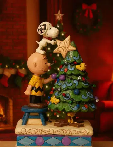 짐쇼어 크리스마스 트리 찰리 스누피 피규어
