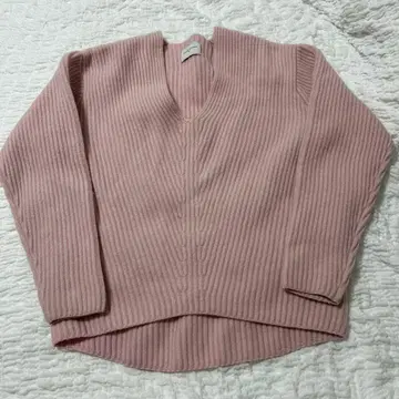 유나이티드 애로우즈 고급 울 100% 자연스러운 하찌 니트 핑크