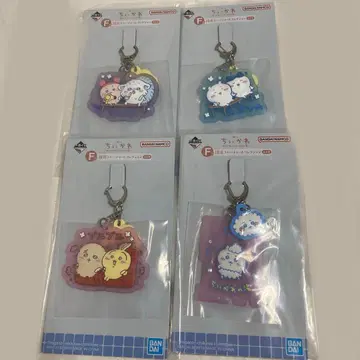 치이카와 (먼작귀) 제일복권 치이카와 온천 F상 러버 참 4종 세트