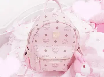 MCM 백팩 파우더 핑크 미니 양산형 지뢰계