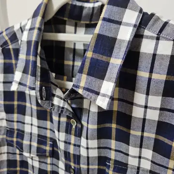 새상품급 23구 denim 체크 무늬 긴팔 셔츠 코튼 빅 XL