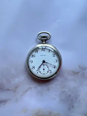EMPIRE 앤티크 회중시계 순은 900 실버 케이스 작동 수동 와인딩
